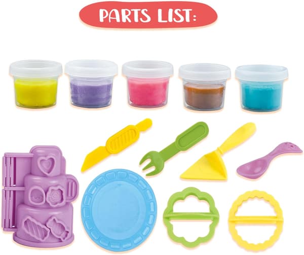 Play Doh sæt til børn 4-8 år med søde kagekreationer og 5 designs [YJD] Cake