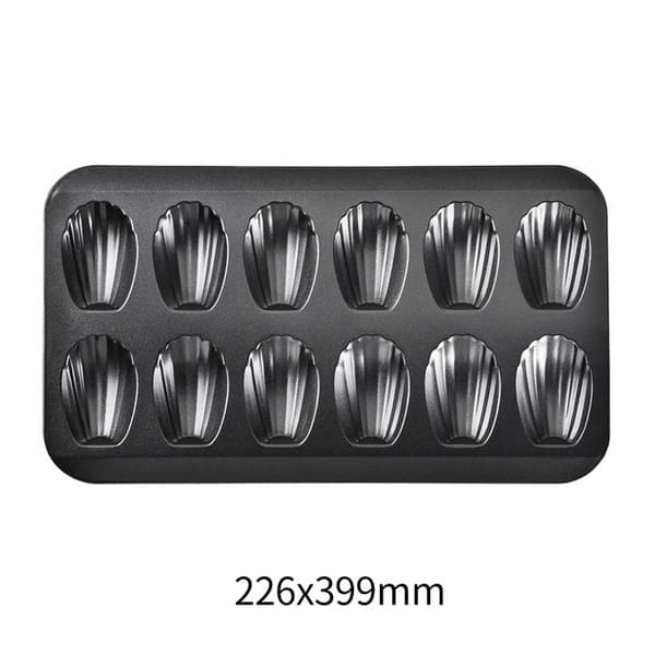 Kakform - CUNEARY - 12 koppar - Non-stick - Kolstål - Svart silikon (YJD)