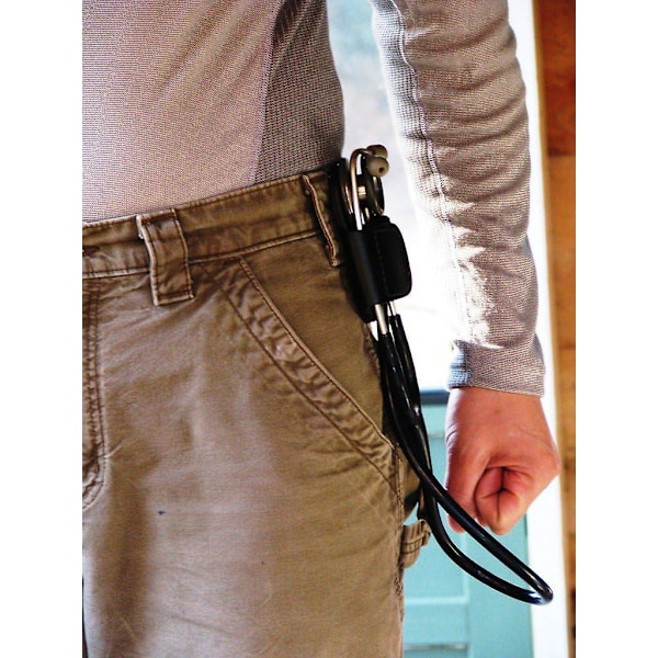 Premium Läder Handgjord Clip-on Stetoskop Höfthållare; Slipp Bära Runt Halsen, Tappa Bort eller Förlägga Den[HK]