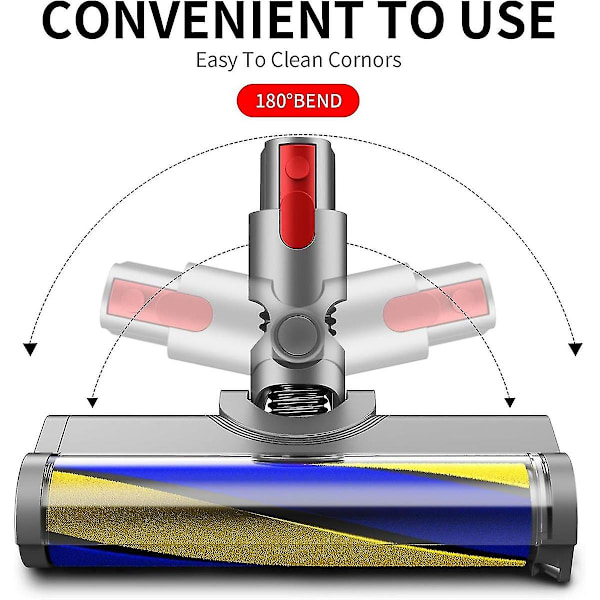 Dammsugarmunstycken för V7 V10 V11 V15 med dammdetektorlampa, mjuk rullrengöringshuvuddelar-hy As Shown