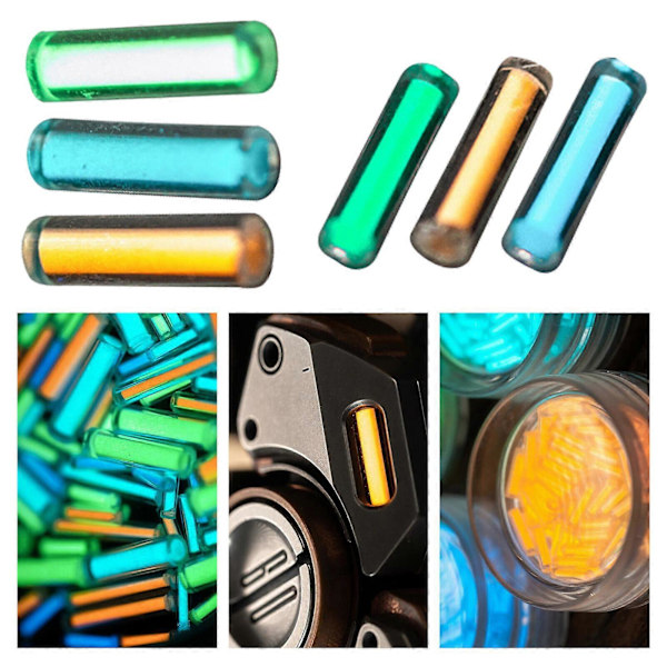 Istedenfor Tritium Gassrør Selvlysende Utendørs Glass Lysende Rør Stick Lights Fg[YJD] Orange 1.5*6mm