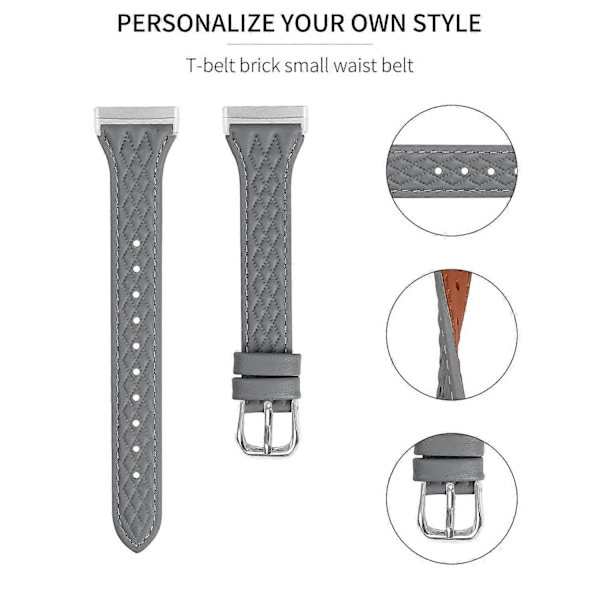 För Fitbit Versa 3/Sense Toppskikts Koskinn Rombsdesign Klockarmband[HK] Style C Multicolor