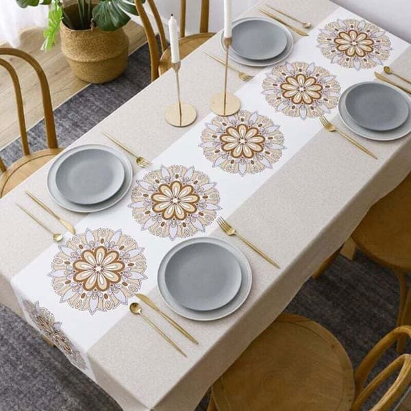 Rektangulär duk 140x200 Vattentät Fläckresistent Beige (YJD)