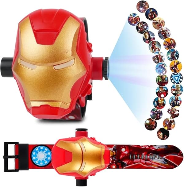 Digital klokke for barn med projeksjon [YJD] Iron Man