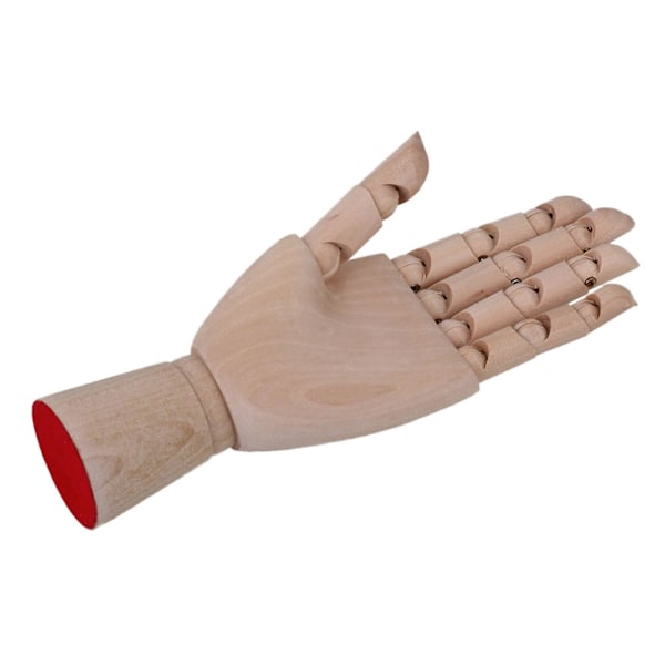 Trähandsdocka Vänster Hand 10 Tum Ledat Kropp Vänster Handmodell
