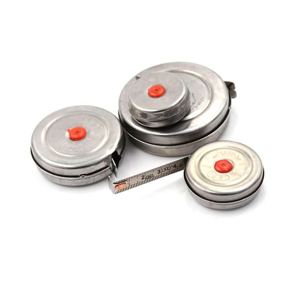 1/2/3/5m Mini Kontor Rostfritt Stål Träbearbetning Infällbart Måttband Metrisk[YJD] Stainless 2M