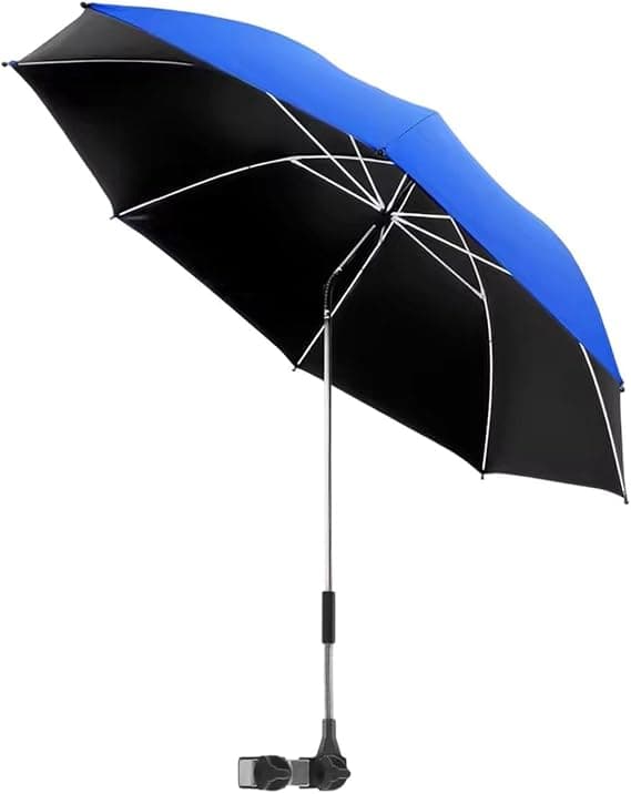 Bærbart strandparasoll | Rustfritt UV-solbeskyttelse | Stort, solid parasoll for basseng, hage, hage, reise, camping (JYD)