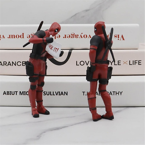 3-pack X-Men Deadpool Actionfigurer Leksaker Modellprydnader Staty För Hem Bil Skrivbordsdekorationer (YJD) B 3Pcs