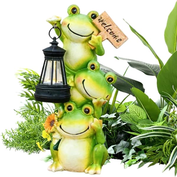 Solar LED Frø Havefigurer – Sti Lys (JYD)