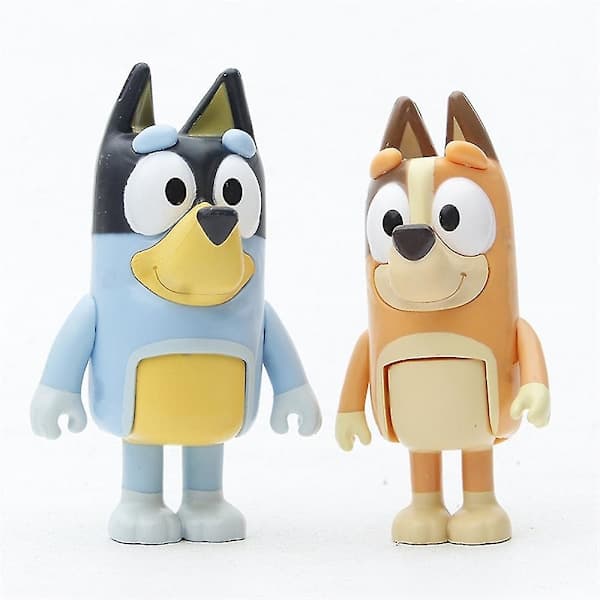 Bluey og venner 8-pakning figurer leketøy gave til jenter og gutter[YJD]