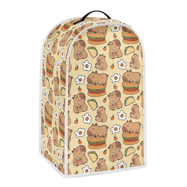 Capybar Burger Mønster Foldbart Mixerbetræk til Køkkenbordplade Polyester, Vaskbart, Multifunktionelt[YJD] Capybar Burger Pattern