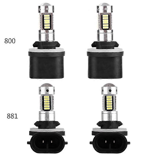 1 Par 881/880 billampa H27 Glödlampa Superljus 6500k LED Auto Kördimljus Glödlampa DRL Lampa 12V 550LM H3/H1/881/880 Dimljus[YJD] H27-881