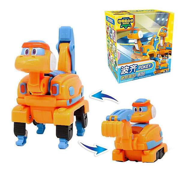 est Min Gogo Dino ABS Deformationsleksak med Fjärrkontroll Flygplan Actionfigurer REX/PING/VIKI/TOMO Transformerande Dinosaurie Leksaker för Barn Present No Box DANI