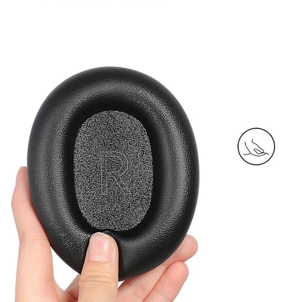 Pehmeät vaahtomuoviset nahkaiset korvatyynyt Technics Eah-a800 -kuulokkeiden hihoihin [HK] Black