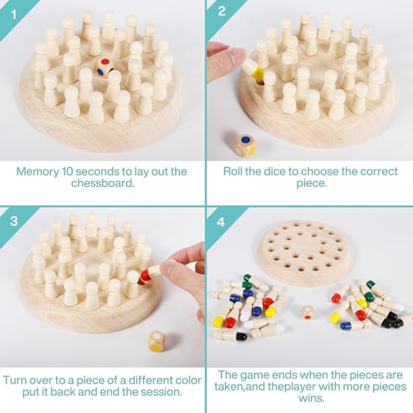Montessori Memory Spill for 4-åringer Barn Foreldre-Barn Interaktivt Leke[YJD]