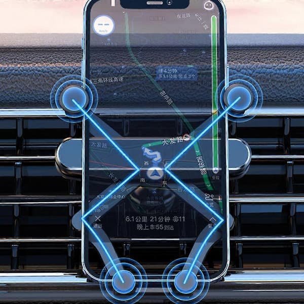 Biltelefonhållare med gravitation - Kreativ luftventiltelefonfäste Röd[YJD]