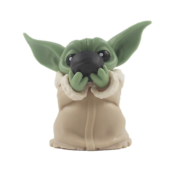 Baby Yoda Figuriner Lekekake Topper Sett Barnas Bursdagsdekorasjon Dusjfesttilbehør Mini Gaver (YJD) 6PCS