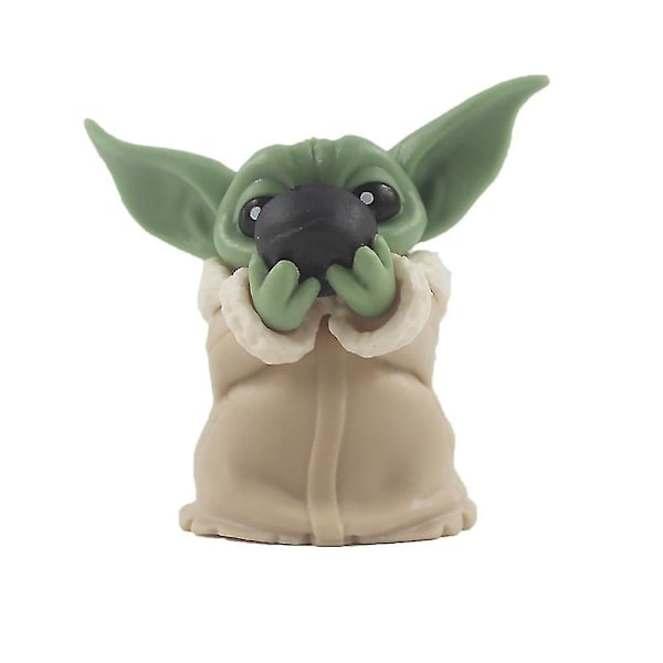 Baby Yoda Figuriner Leksakstårta Topper Set Barnkalas Dekoration Duschfesttillbehör Mini Presenter (YJD) 6PCS