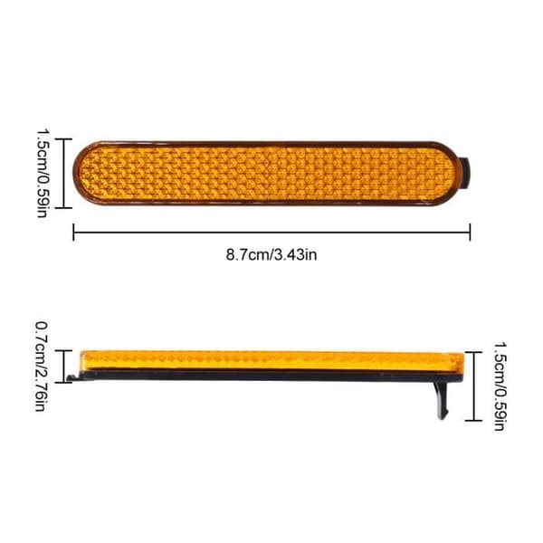 Stk. reflekterende baghjulsdæksel - til scooter - sidebeskyttelse - Xiaomi MI3 PRO2 - Gul [YJD][YJD] YELLOW