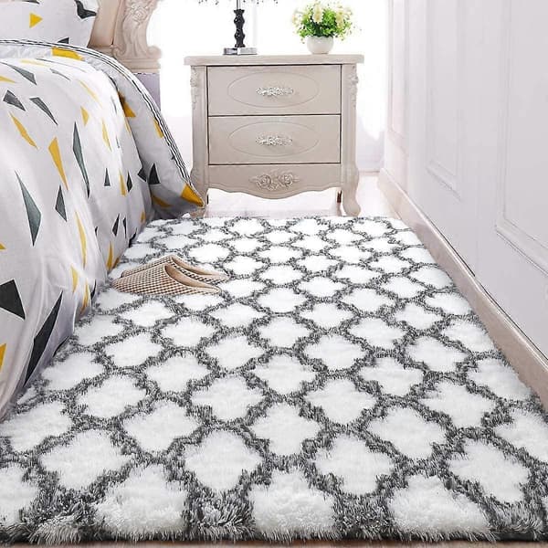 Mjuk Fluffig Hallmatta 60x200cm Vit[YJD]