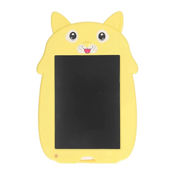 Lasten kirjoitustaulu, opettavainen, pyyhittävä, uudelleenkäytettävä, pennun muotoinen, värikäs LCD-piirustustaulu pojille ja tytöille [YJD] Yellow