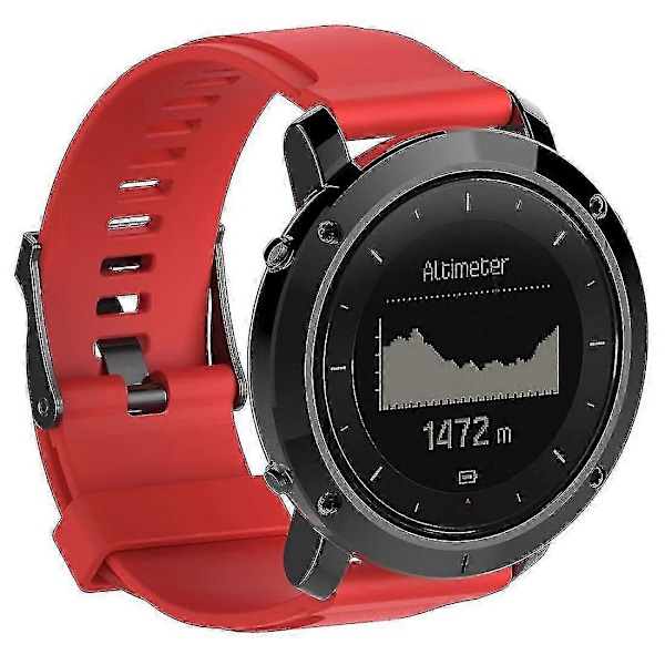 Silikon Erstatningsarmbånd For Suunto Traverse f26[YJD] Red
