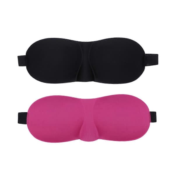 3D-ögonmask för mörkläggning, 2 st andningsbar sovmask [YJD]