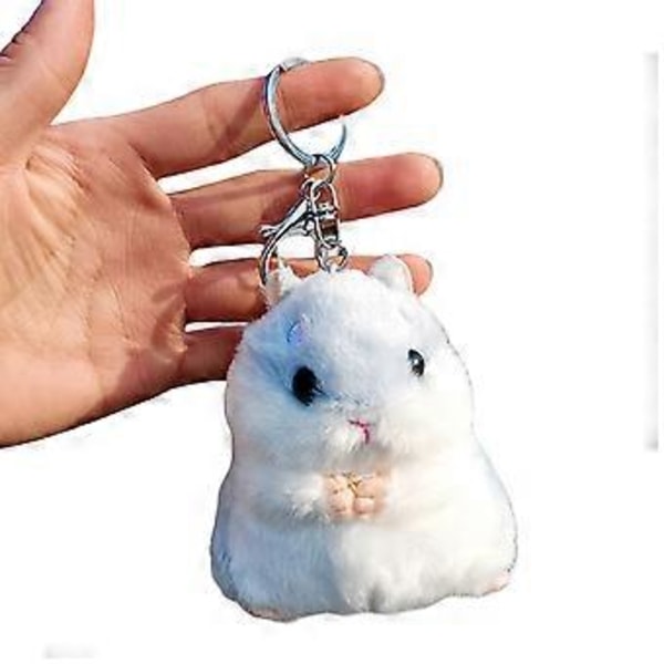 Ihana hamsteri sarjakuva pehmolelu lapsille avaimenperä hamsteri sarjakuva karvainen pehmeä viehätys täytetty hamsterilelu sininen (sininen)[YJD]