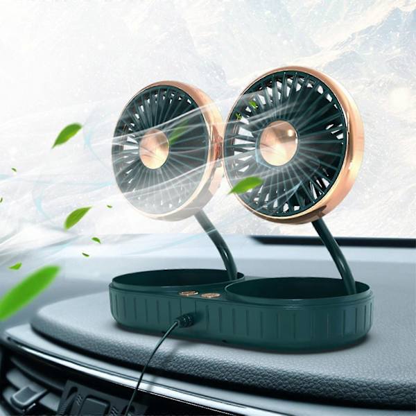 Kaksipäinen letku pieni tuuletin USB-autotuuletin Auton viileä tuuletin Mini pieni tuuletin Koti pieni tuuletin[YJD]