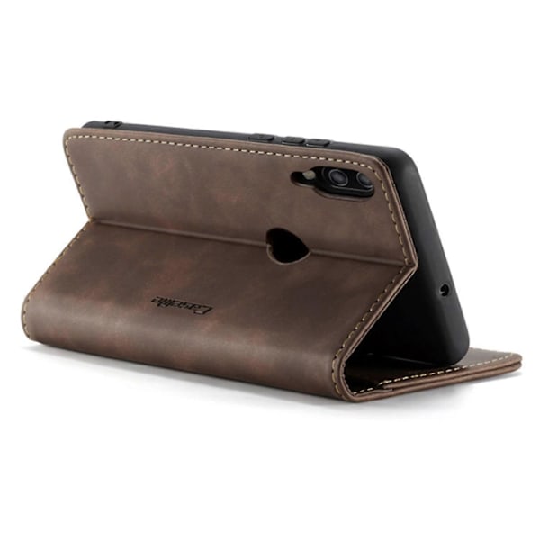 Huawei P20 Lite Caseme 013 -sarjan yksinkertainen korttitaskuversio mukava nahkakotelo punainen[HK] Espresso Huawei P20 Lite (2018)