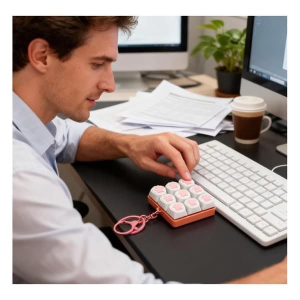 Lydløst tastatur sensorisk legetøj til angstdekompression og stresslindring (pink)[YJD]