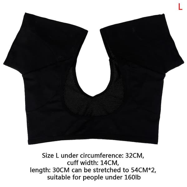 Sporter Linne Topp Underarm Svett Pad Skydd Absorberande Armhåla Bil[YJD] Black L