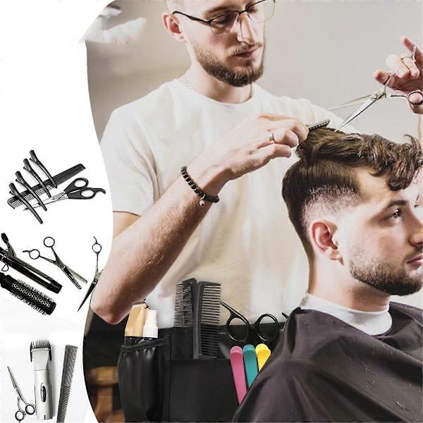 Frisörförkläde Hårklippningsförkläde Frisör Midjebälte Hipster Salong Bälte Halv Midjeförkläde fo[YJD] Black