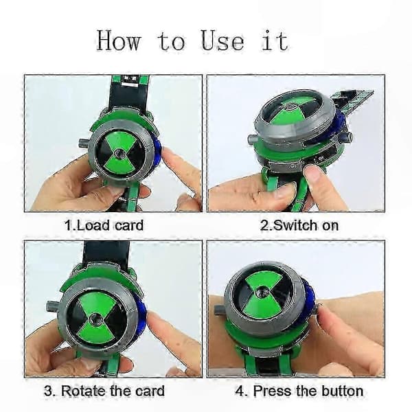 Ben 10 Omnitrix Klokkeleke for Gutter med Alien Force Projektor - Ultimate Ultimatrix[YJD]