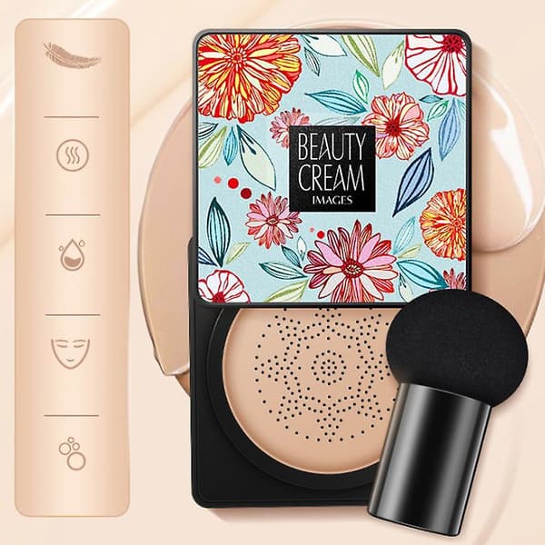 Bb Air Cushion Foundation Svampe Hoved Cc Creme Conceale[YJD] Black 1pc