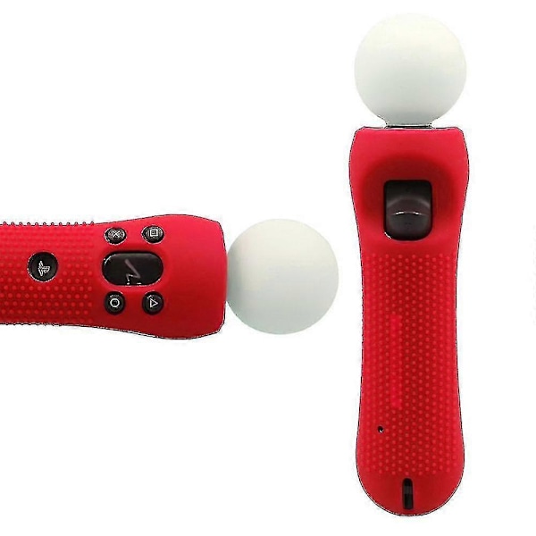 1 st För Playstation Ps Vr Move Motion Controller Halkfritt Silikongummiskydd Fodral Svart Blå Röd Jp Guanguan[HK] Red