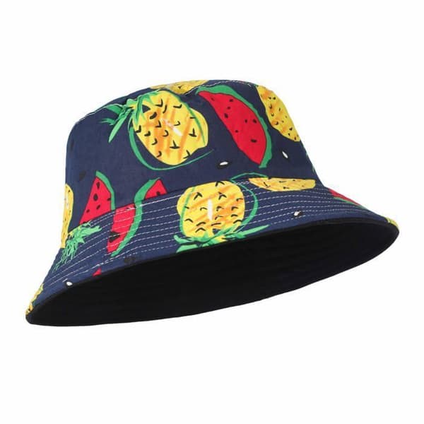 Vattenmelon Blå Bucket Hat - 1 Styck - Sommar Bomull Frukt - Fiskarkvinna (YJD)