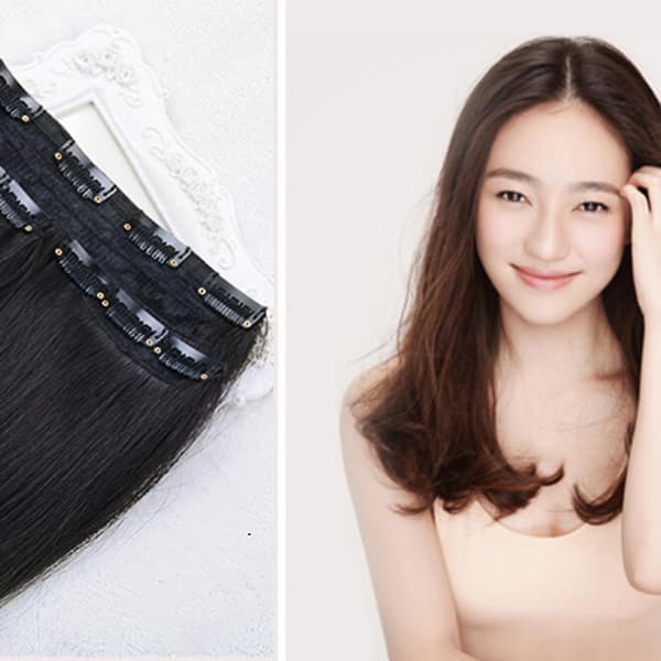 50 stk. 28 mm Sorte U-formede Snap Metal Clips til Hår Extensions Weft Clip-on Paryk[YJD] Silver
