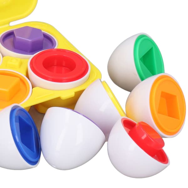 Fargerike egg for barn, bærbart sensorisk leketøy, matchende påskeegg, pedagogisk leketøy, gaveidé - 12 deler[YJD]