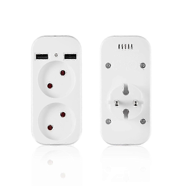EU standard vägguttag Mini Kamera vägguttag, reseadapter [YJD]