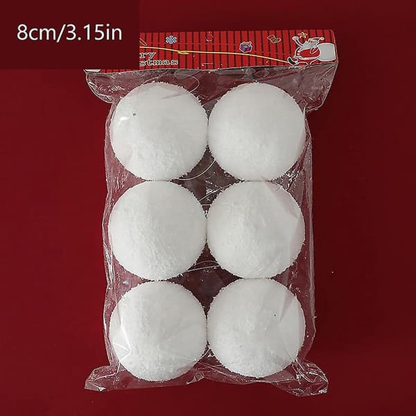 Jul Snöbollar Vit Pompom Boll För Julgran Hänge Barn Presenter[YJD] White 8cm
