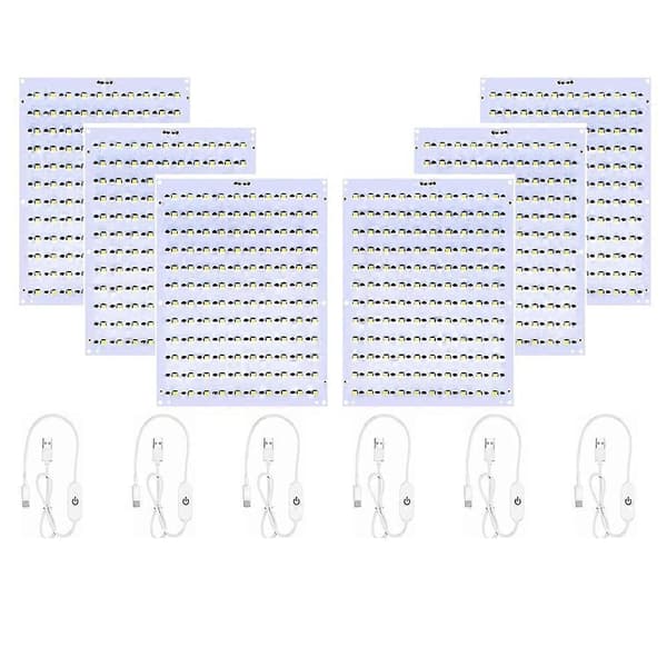 6-pak CMYK LED-baggrundsbelysningssæt FAZ007 til Bambu Lab Makerworld, 3D-printerlys DIY-hardware reservedele [YJD] White