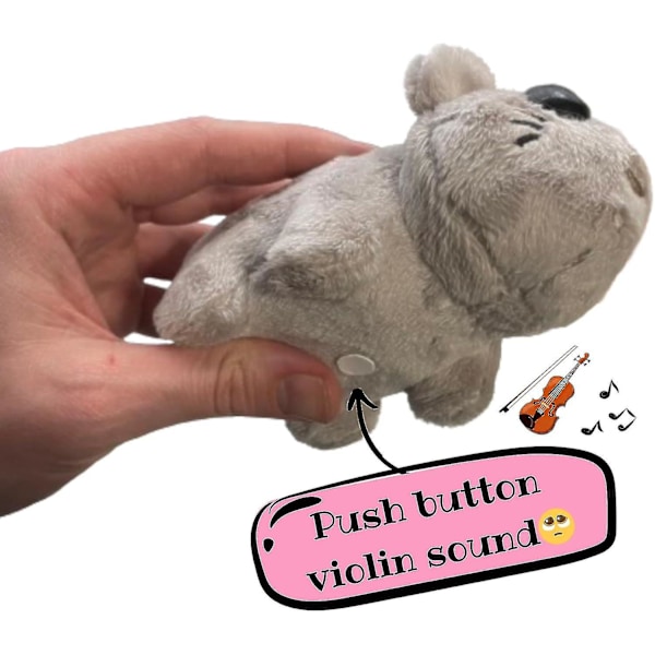 Surullinen Hamsteri - Meme-Pehmolelu, Sisäänrakennetulla Painikkeella Toimivilla Viulun Äänillä (YJD)