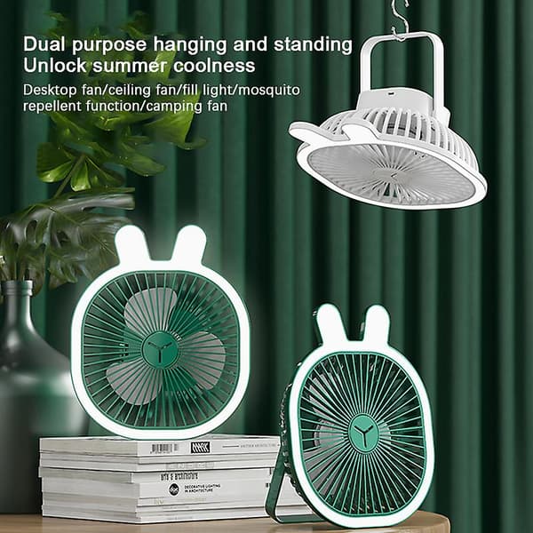 USB Støjsvag Ventilator Bordkøler Til Laptop Notebook Desktop PC Kontorkøling [YJD] White