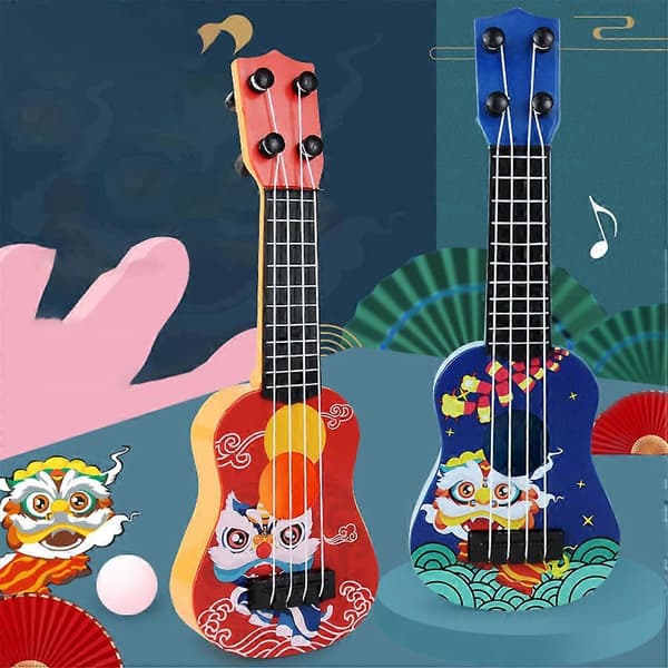 Gitarr Ukulele Dekor Fotografi Rekvisita Mini Gitarr Ukulele Leksak Gitarr Ukulele Modell Dekor[YJD] Red 25.5X8.7X2.9CM