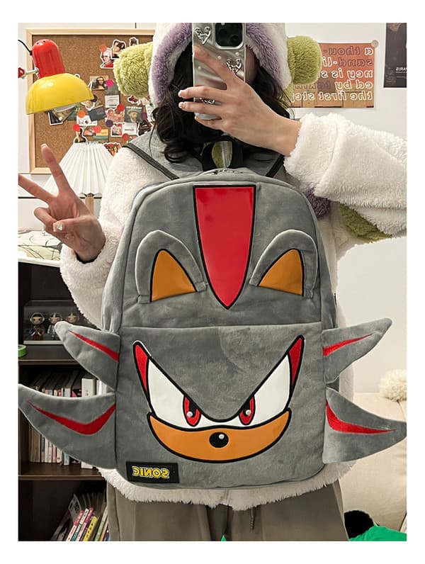 3D-printet Sonic the Hedgehog-rygsæk til studie og rejser [YJD] Gray