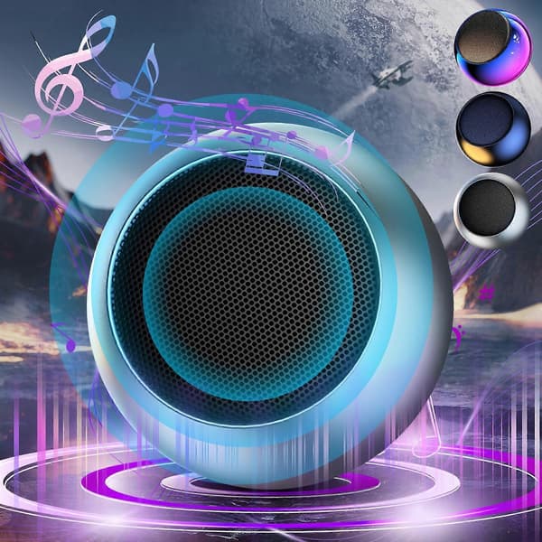 Mini bärbar Bluetooth-högtalare – stor volym, för utomhusbruk/fest/strand/resor/present, silver, kompatibel med Bluetooth[YJD] Silver