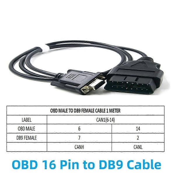 OBDII RS232 seriell diagnostikkabel [YJD]