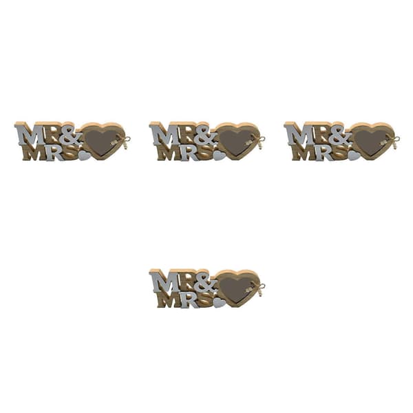 Bröllopsfotoram Träfotoram för förlovning 4-delars set[YJD]