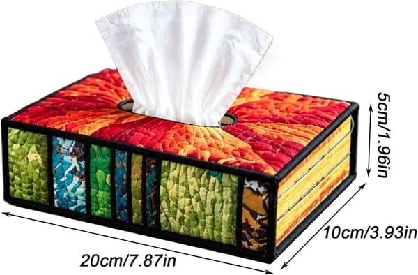Servietholder DIY-sæt, bog-stil servietetui, patchwork-organizer med robust lag, badeværelsesudstyr med raffineret tekstur, 20x10x5cm [YJD]